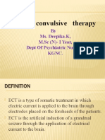 Electro Convulsive Therapy: by Ms. Deepika.K, M.SC (N) - I Year, Dept of Psychiatric Nursing, KGNC