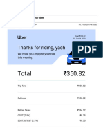 Total 350.82: Thanks For Riding, Yash