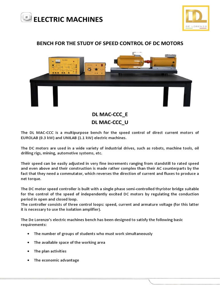 Bench Testing DC Motor Speed Control | PDF | Electric Motor | Direct ...