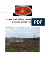 Armor Basic Officer Leaders Course Welcome Aboard Packet