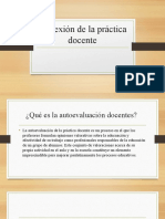 Reflexión de la práctica docente