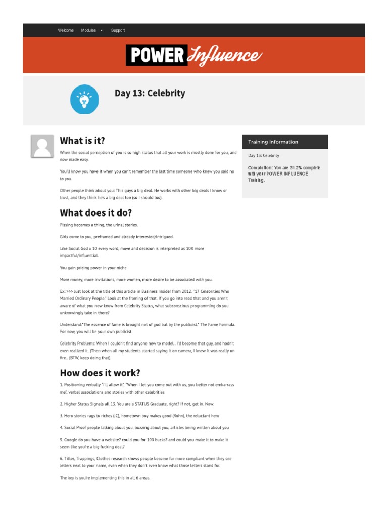 Day 13 Celebrity | PDF
