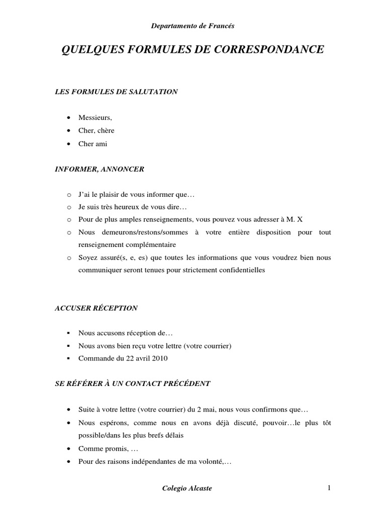 Que Veut Dire Nous Accusons Réception De Votre Demande Comment Introduire Et Conclure Un Courrier Administratif PDF | PDF