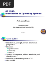 CS 1550: Introduction To Operating Systems: Prof. Ahmed Amer