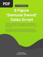 8 Fi Gure Samurai Sword' Sal Es Scri PT: USE Responsi BLY