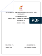 Format of Front Page of Assignment
