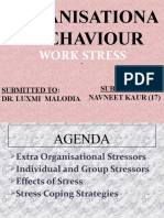 Organisationa L Behaviour: Work Stress