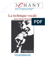 La Technique Vocale Selon France Frenette PDF