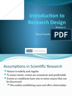 Introduction to Research Design: Assumptions, Scientific Method, Types and Limitations