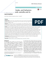Knowledge, Attitudes, and Behaviors of Parents Towards Varicella and Its Vaccination