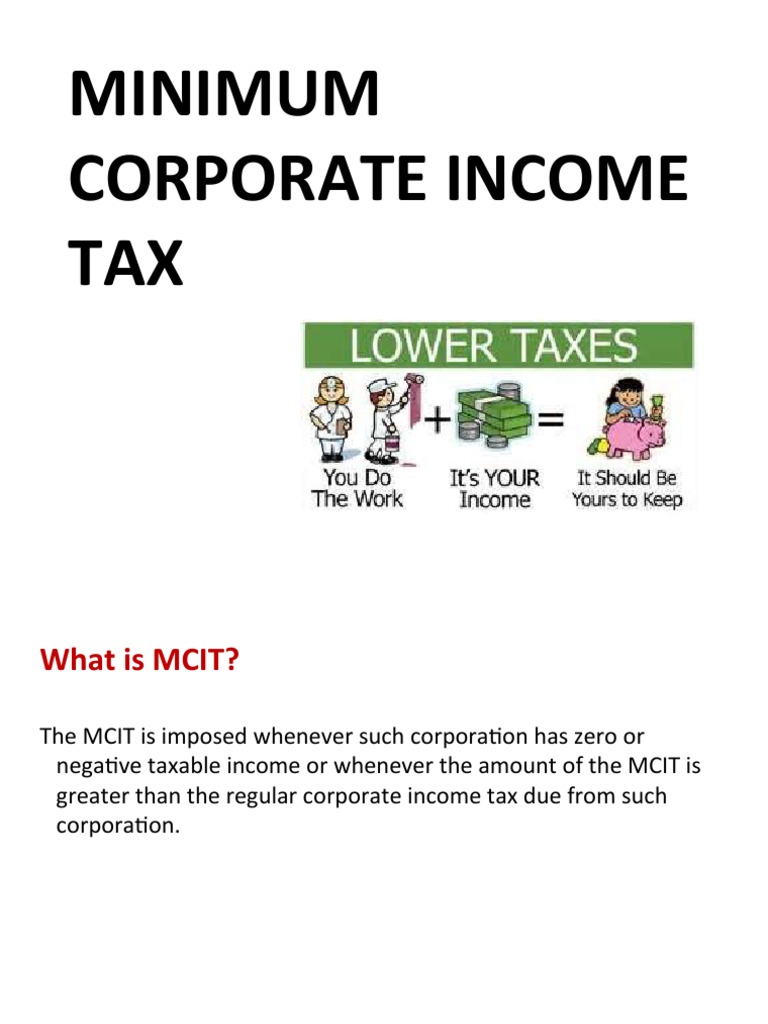 Minimum Corporate Income TAX | PDF | Corporate Tax | Income Tax