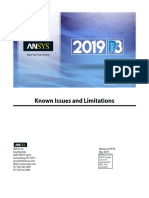 ANSYS Inc. Known Issues and Limitations