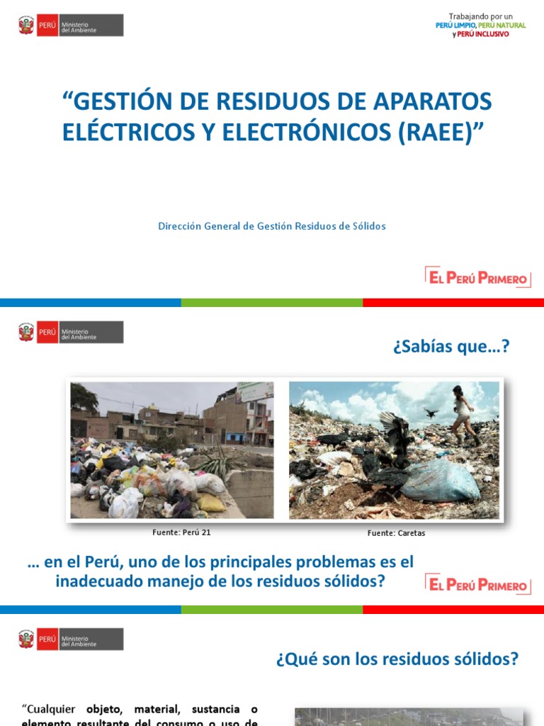 Gestión de RAEE en Perú: Normativa y Clasificación | PDF | Gestión de ...