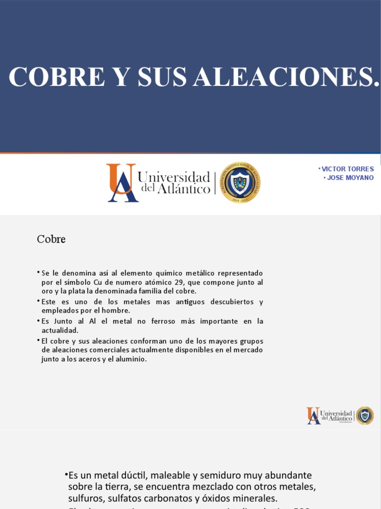 Cobre y Sus Aleaciones | PDF | Bronce | Cobre