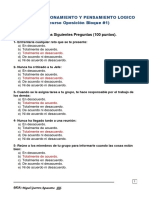 Prueba de Razonamiento y Pensamiento Logico #1