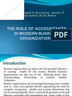 Role of Accountants in Modern Business Organizations