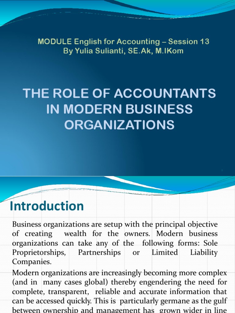 Role of Accountants in Modern Business | PDF | Accounting | Audit
