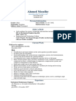 Ahmed Meselhy: Personal Information