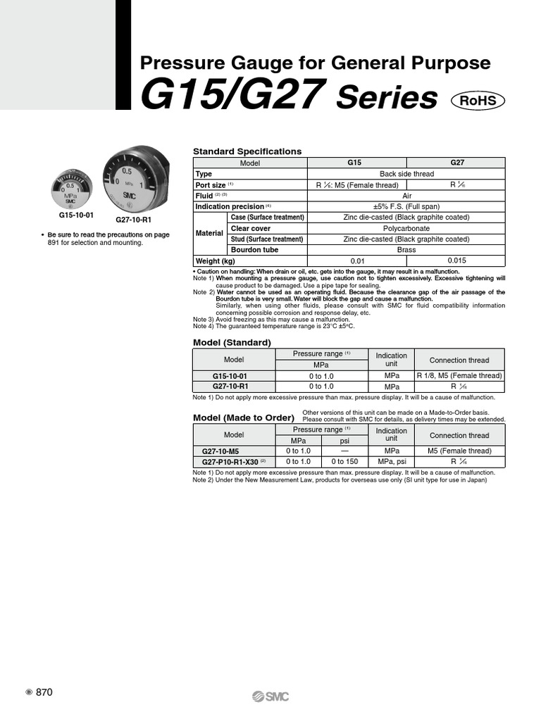 General Purpose Pressure Gauges | PDF | Pressure Measurement | Pascal ...