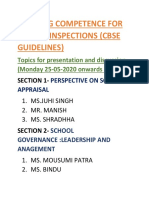 Building Competence For School Inspection (Teachers Discussion)