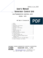 User's Manual For Generator Control Unit: Egcon Co., LTD