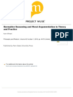 Normative Reasoning and Moral Argumentation in Theory and Practice