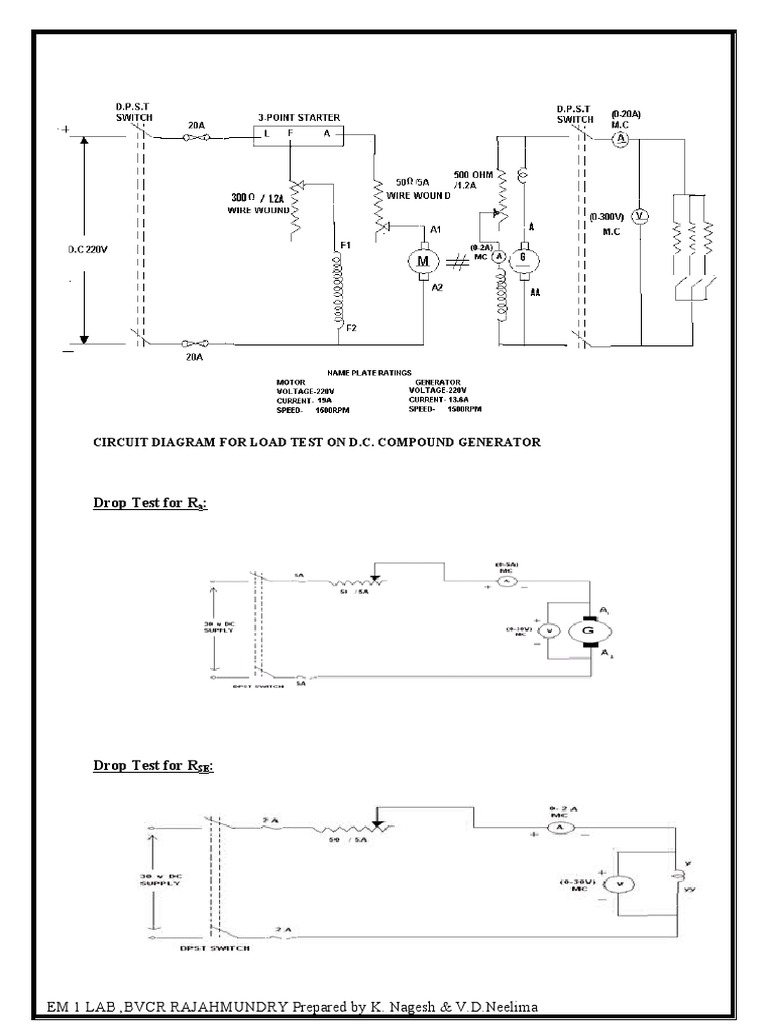 Load Testing D.C. Compound Generator | PDF | Electric Generator | Voltage