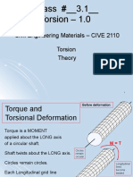 Class 3.1 CIVE 2110 Torsion Theory