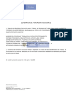 Constancia Formacion Vocacional PDF