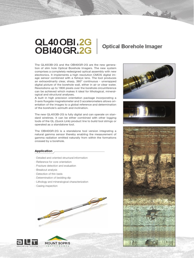 QL40 OBI OBI40 GR: Optical Borehole Imager | PDF | Image Resolution ...