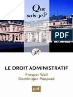Le Droit Administratif - Weil Prosper, Pouyaud Dominique