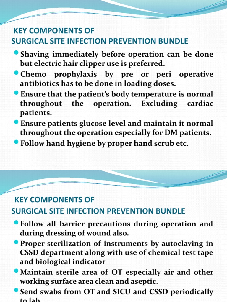 Key Components of Surgical Site Infection Prevention Bundle | PDF