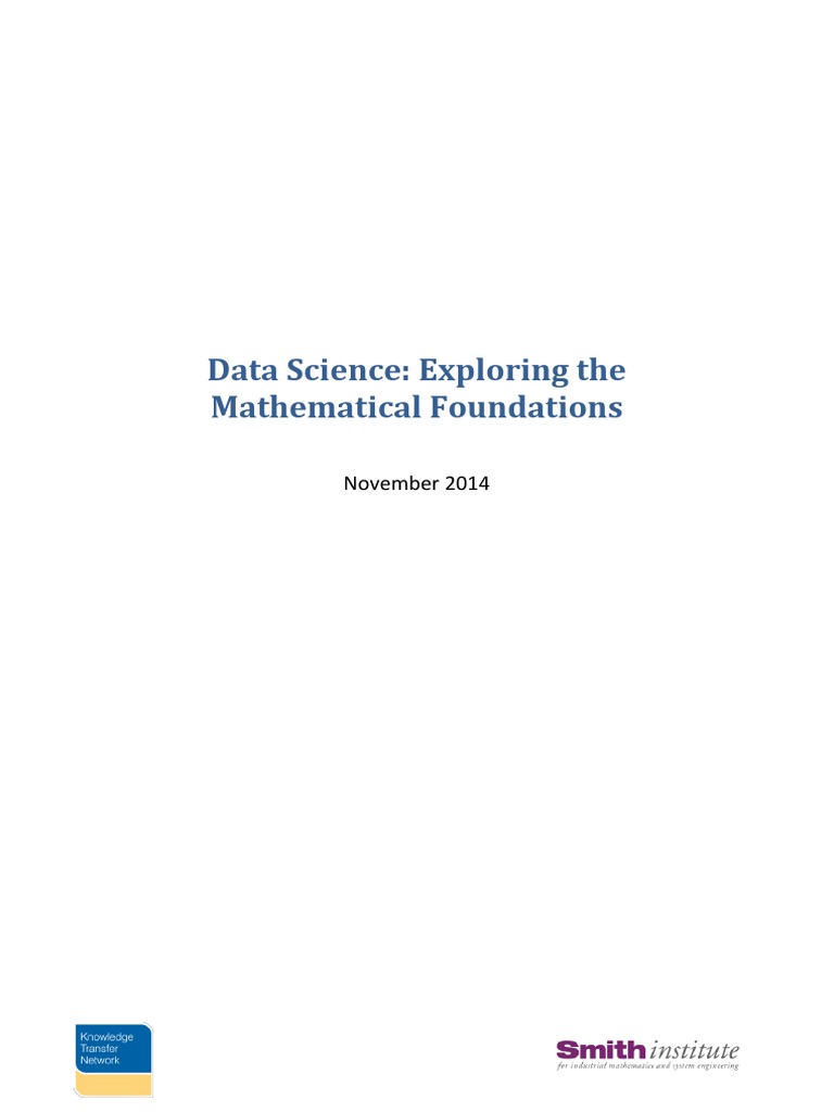 Mathematical Foundations of Data Science | PDF | Big Data | Data Science
