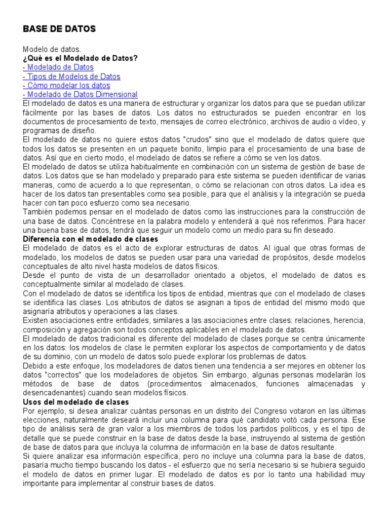 Clase Teorica de Base de Datos 15 - 04 - 20 | PDF | Objeto (informática ...