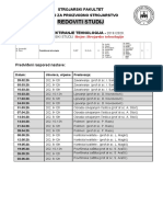 Projektiranje Tehnologija-Raspored predavanja-2020-RED PDF