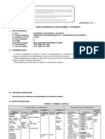 Silabo Desarrollo Vocacional y Tutoria Ii Semestre 2020