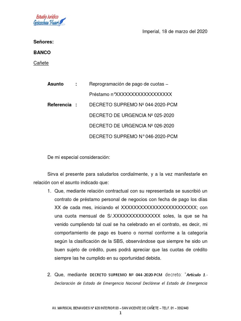 Modelo Solicitud Reprogramacion Deudas Pdf Proteccion Al Consumidor Los Consumidores
