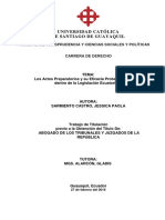 Los Actos Preparatorios y Su Eficacia Probatoria en Juicio PDF