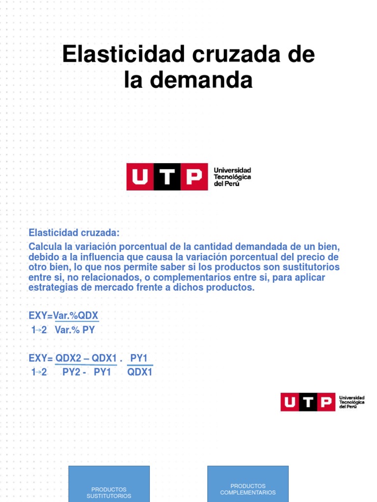 Elasticidad Cruzada de la Demanda | PDF | Finanzas y dinero