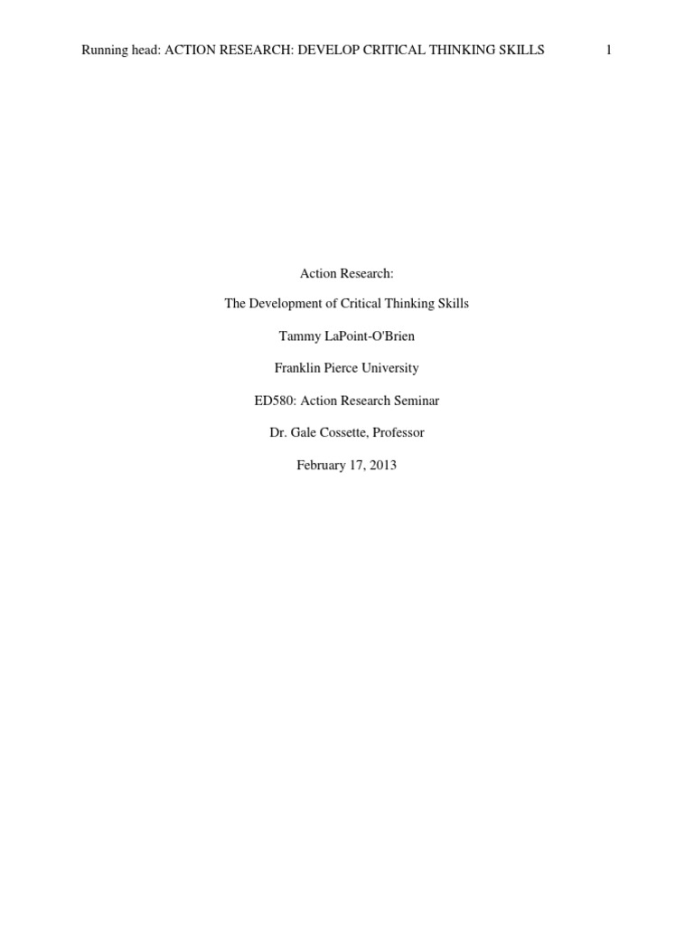 Critical Thinking Research Studies Pdf Pdf Critical Thinking Teachers