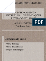 AULA 2A- DIMENSIONAMENTO ESTRUTURAL DE FUND