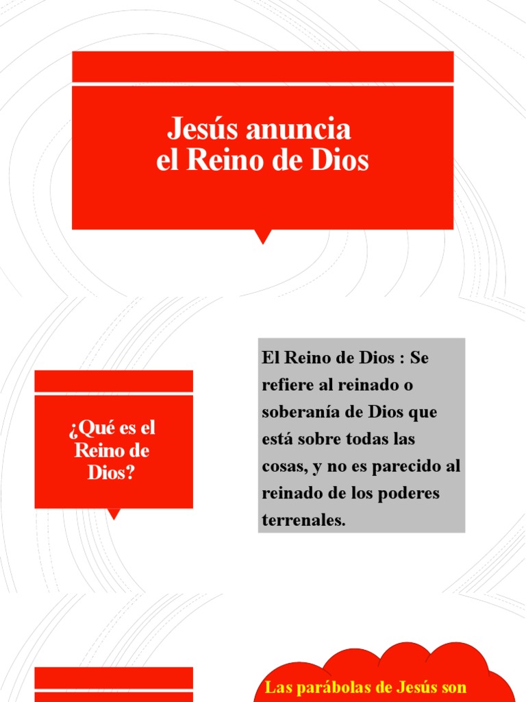 Jesus Anuncia El Reino de Dios | PDF | Parábolas de Jesús | Reinado y ...