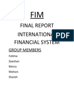 Final Report International Financial System: Group Members