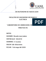 PRACTICA #5 Vibraciones Mecanica