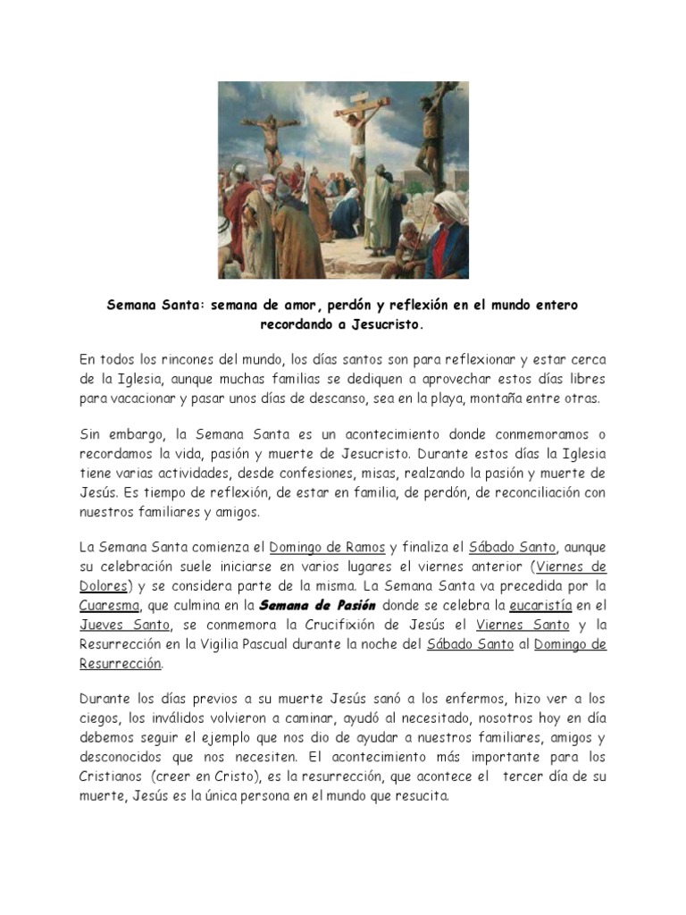 Semana Santa | PDF | Pascua de Resurrección | Observancias de abril