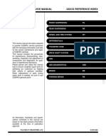 2002 Impreza Sti Service Manual Quick Reference Index Chassis Section