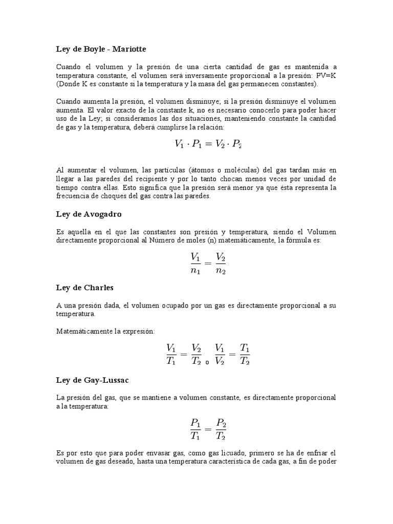 Ejercicios Ley de Boyle y Gases | PDF | Gases | Química Física
