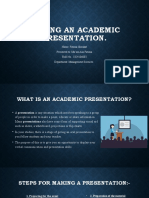 Making An Academic Presentation