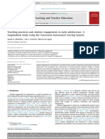 Teaching Practices and Student Engagement in Early Adolescence A Longitudinal Study Using The Classroom Assessment Scoring System