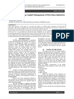 A Study of Working Capital Management of Flat Glass Industries in India